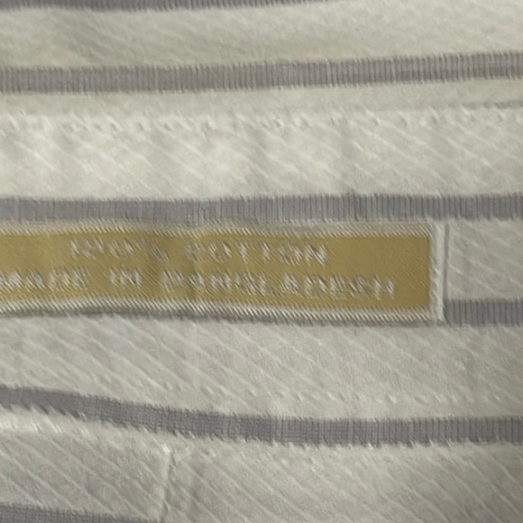 Michael Kors Men's Striped White/Grey Dress Shirt Size XL (17.5) (EU 36/27) - Picture 12 of 12